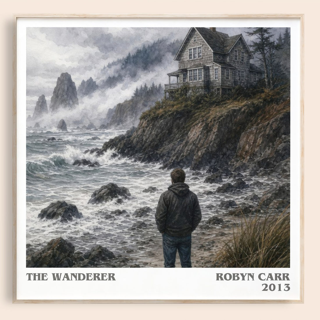 The Wanderer literary book poster by Robyn Carr – framed literary art print