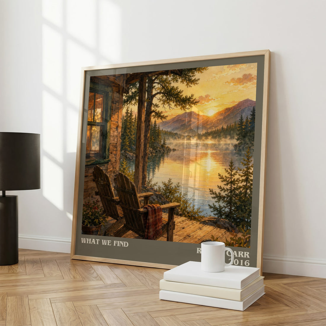 What We Find literary print framed by window – literary home decor