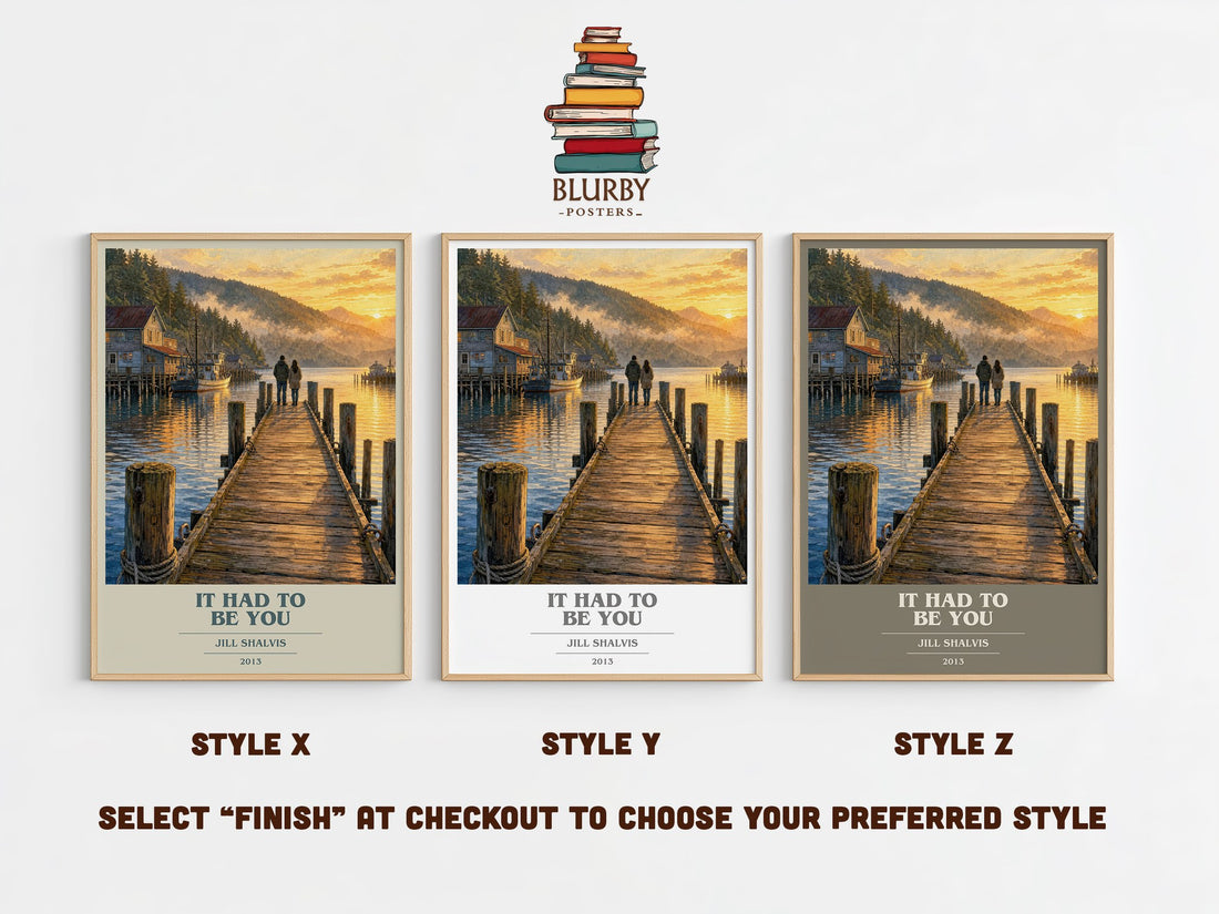 It Had to Be You book cover print in frame leaning in hallway – romance wall art (mockup)