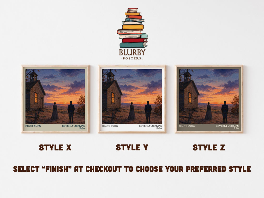 Night Song literary print in frame leaning in hallway – romance wall art (mockup)