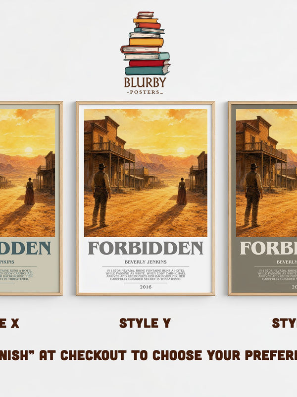 Forbidden bookish print in frame leaning in hallway – romance wall art