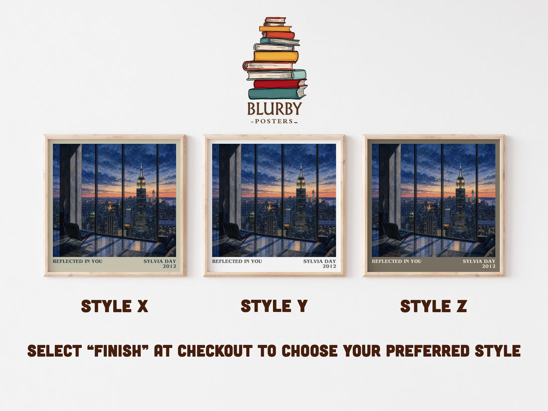 Reflected in You literary print in frame leaning in hallway – romance wall art (mockup)