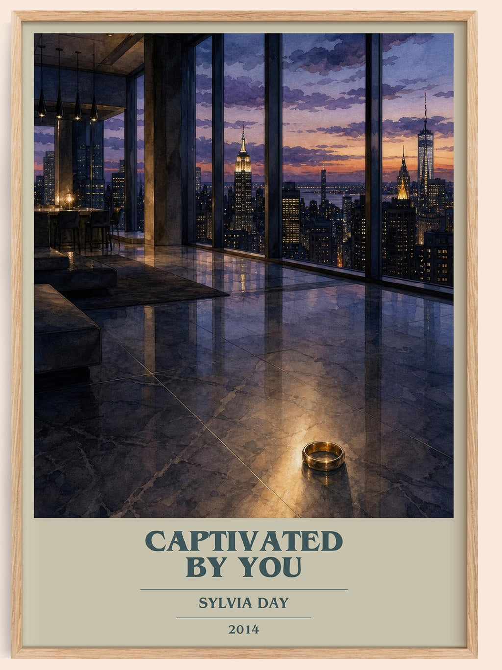 Captivated by You book cover book poster by Sylvia Day – framed literary art print