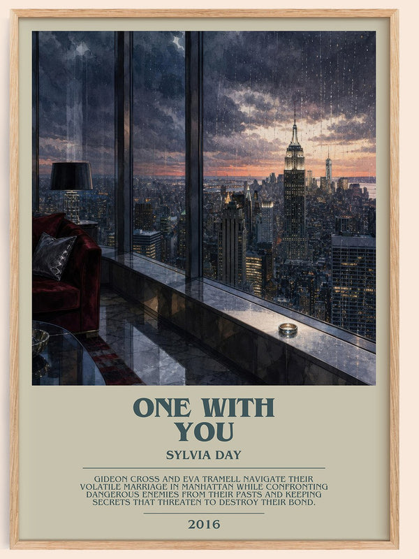 One with You bookish book poster by Sylvia Day – framed literary art print