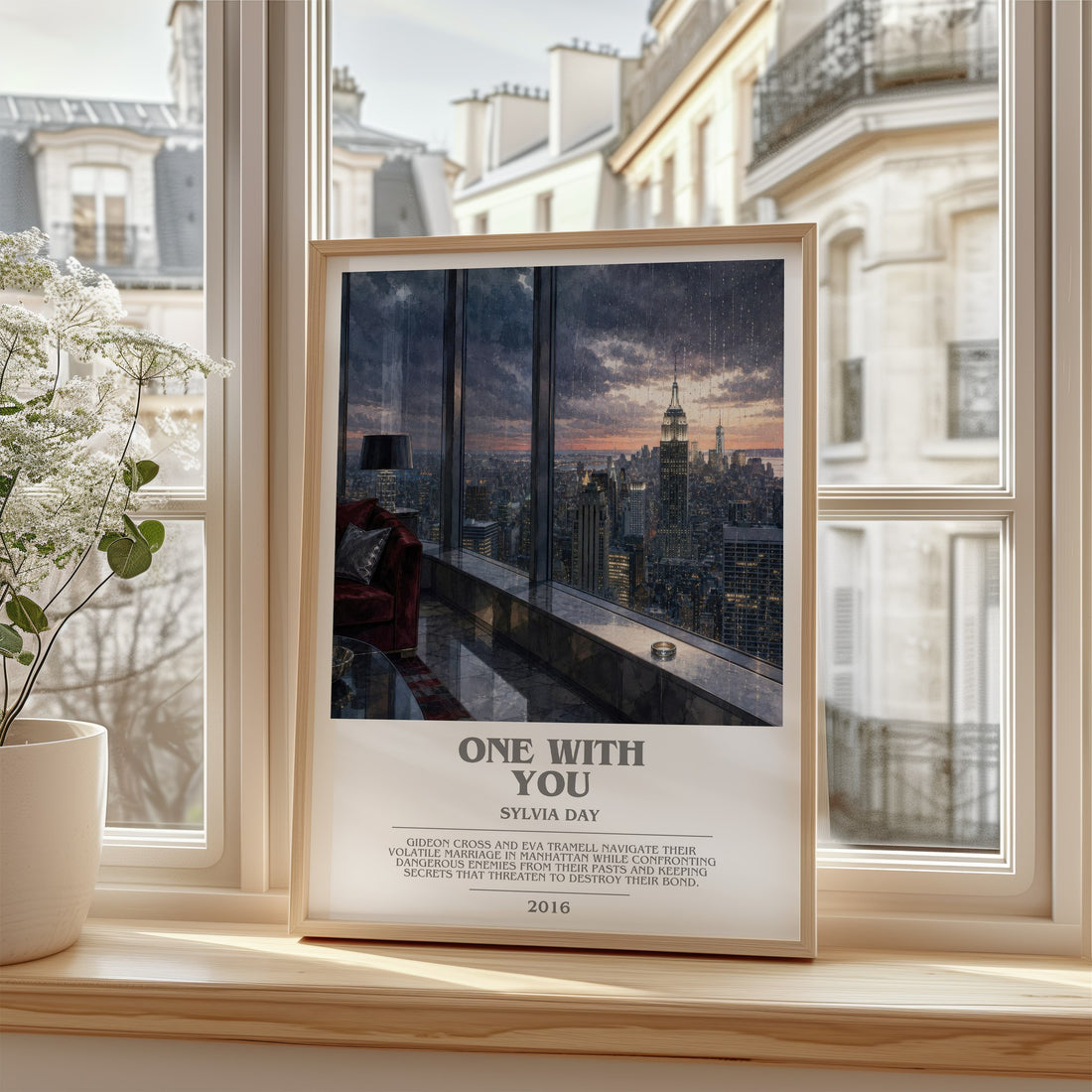 One with You bookish poster colour and style options – Sylvia Day book art