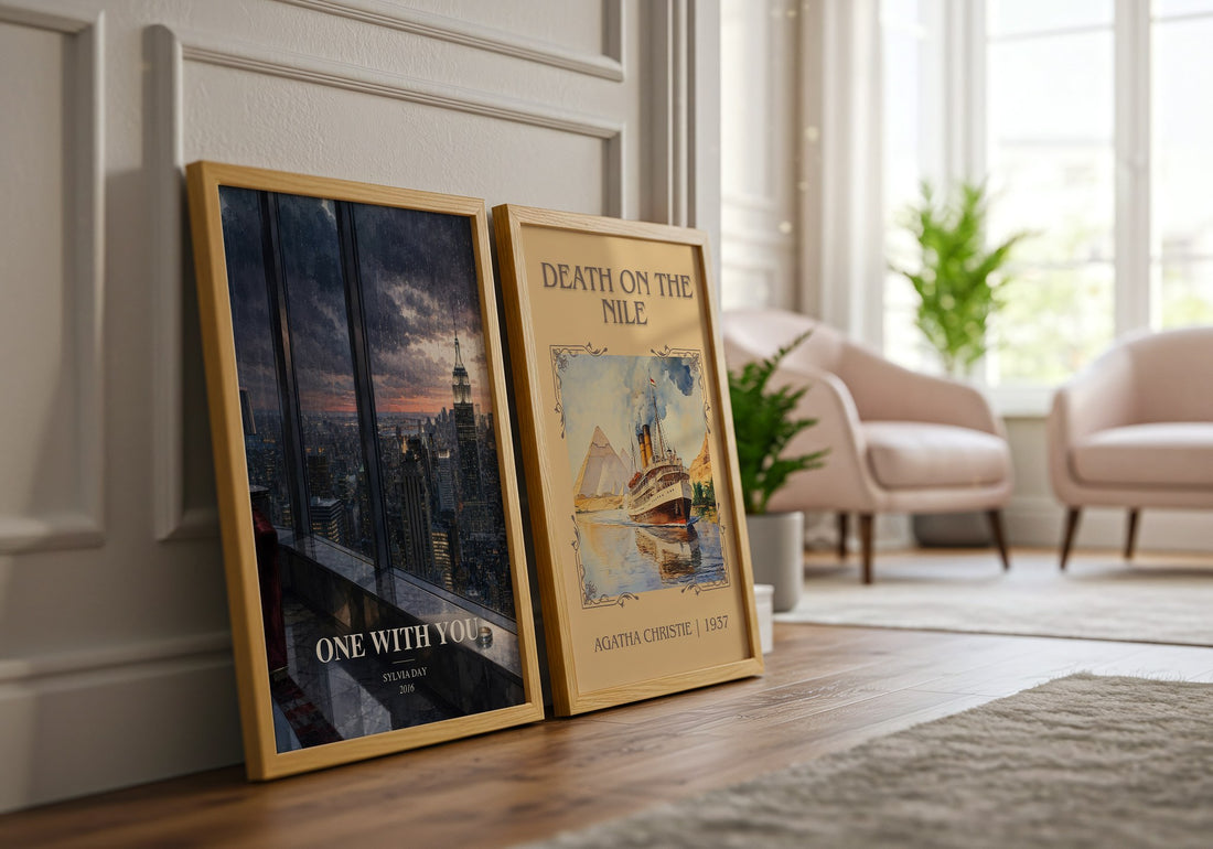 One with You Book Watercolour Illustration by Sylvia Day – framed print leaning beside a second print