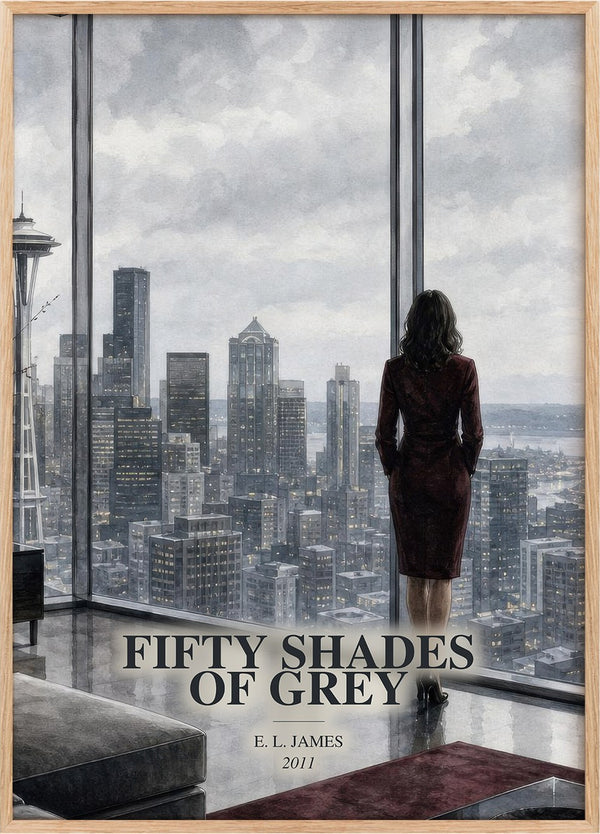 Fifty Shades of Grey Book Watercolour Illustration by E. L. James