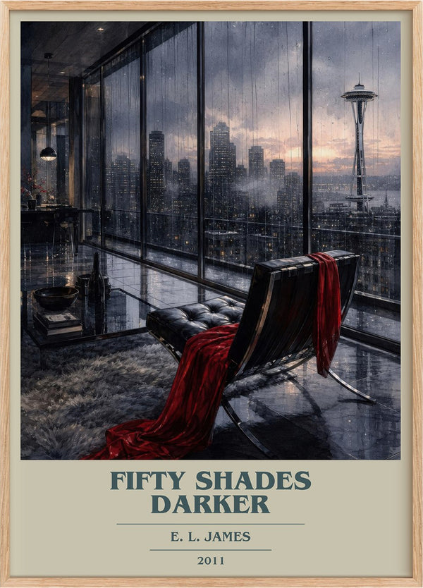 Fifty Shades Darker Book Cover Poster by E. L. James