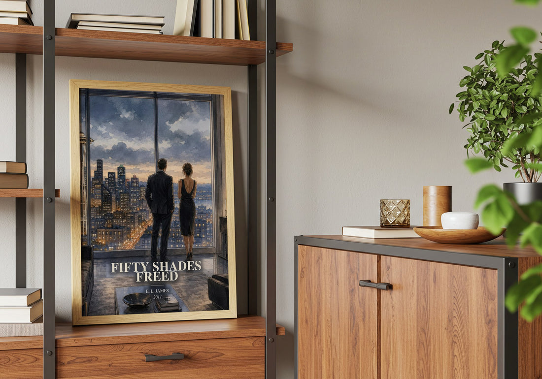 Fifty Shades Freed book watercolour illustration paper finish options – matte satin gloss