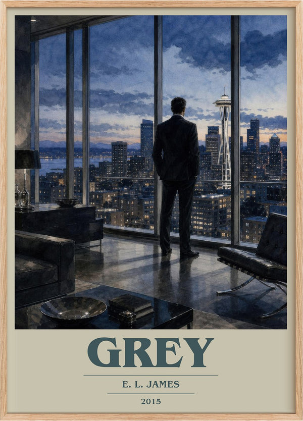 Grey Book Cover Poster by E. L. James