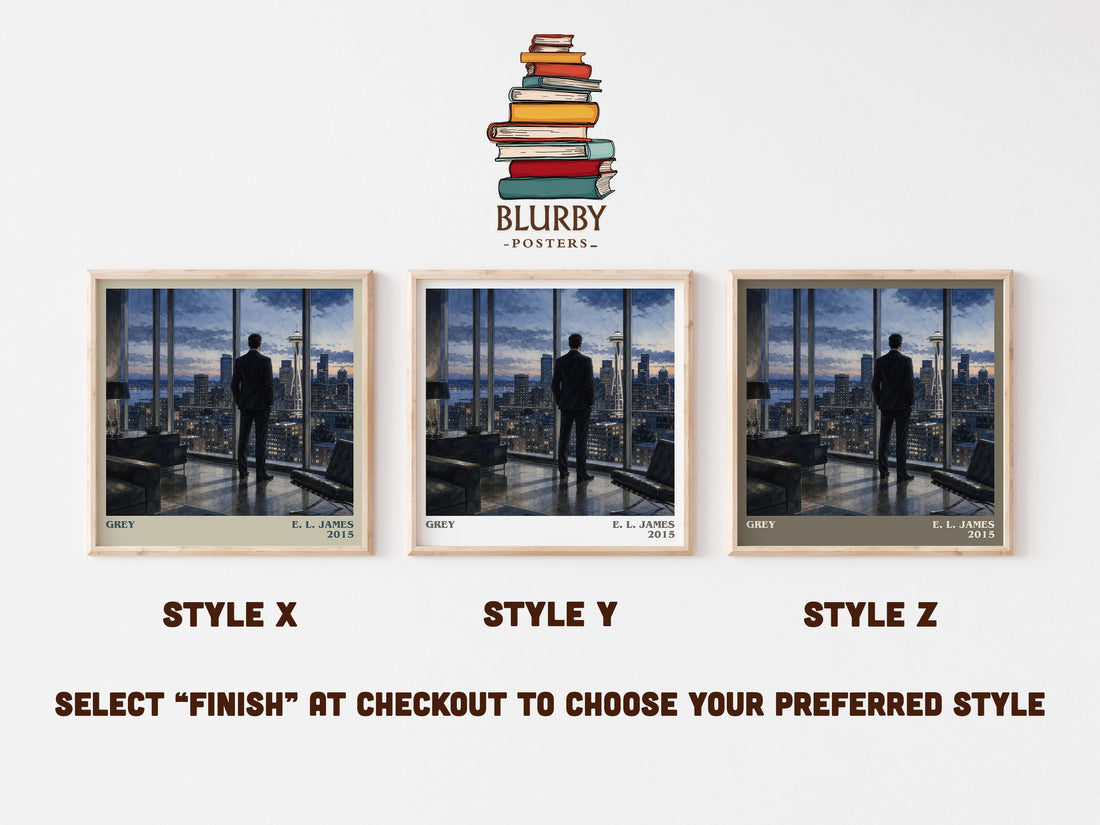 Grey literary print in frame leaning in hallway – romance wall art (mockup)