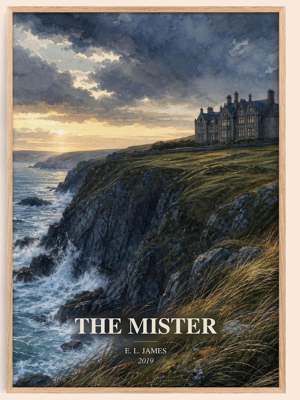 The Mister watercolour book poster by E. L. James – framed literary art print