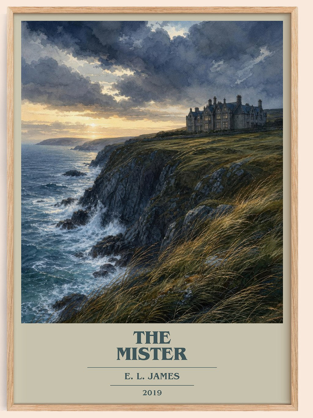 The Mister book cover book poster by E. L. James – framed literary art print