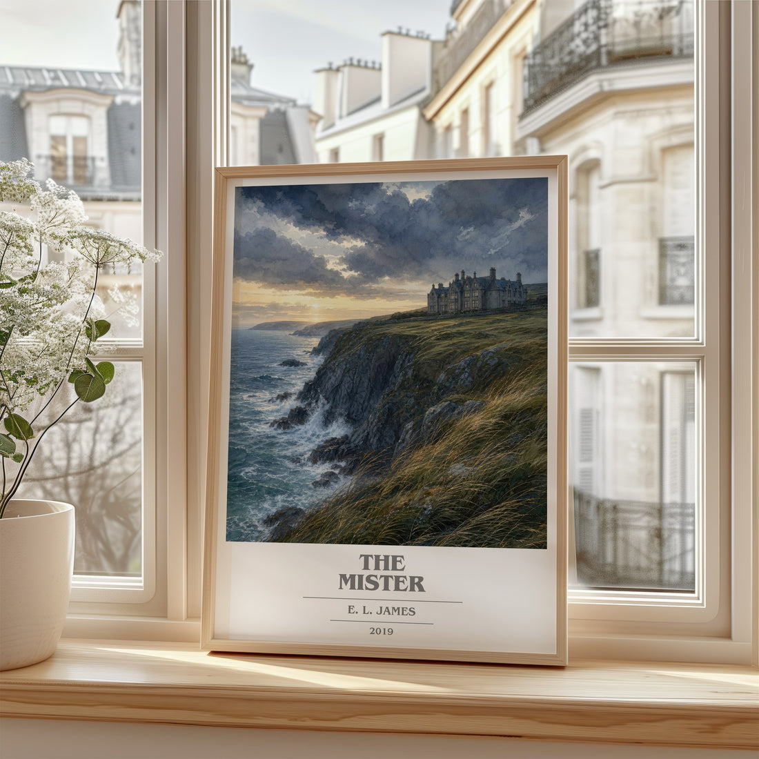 The Mister book cover poster colour and style options – E. L. James book art (mockup)
