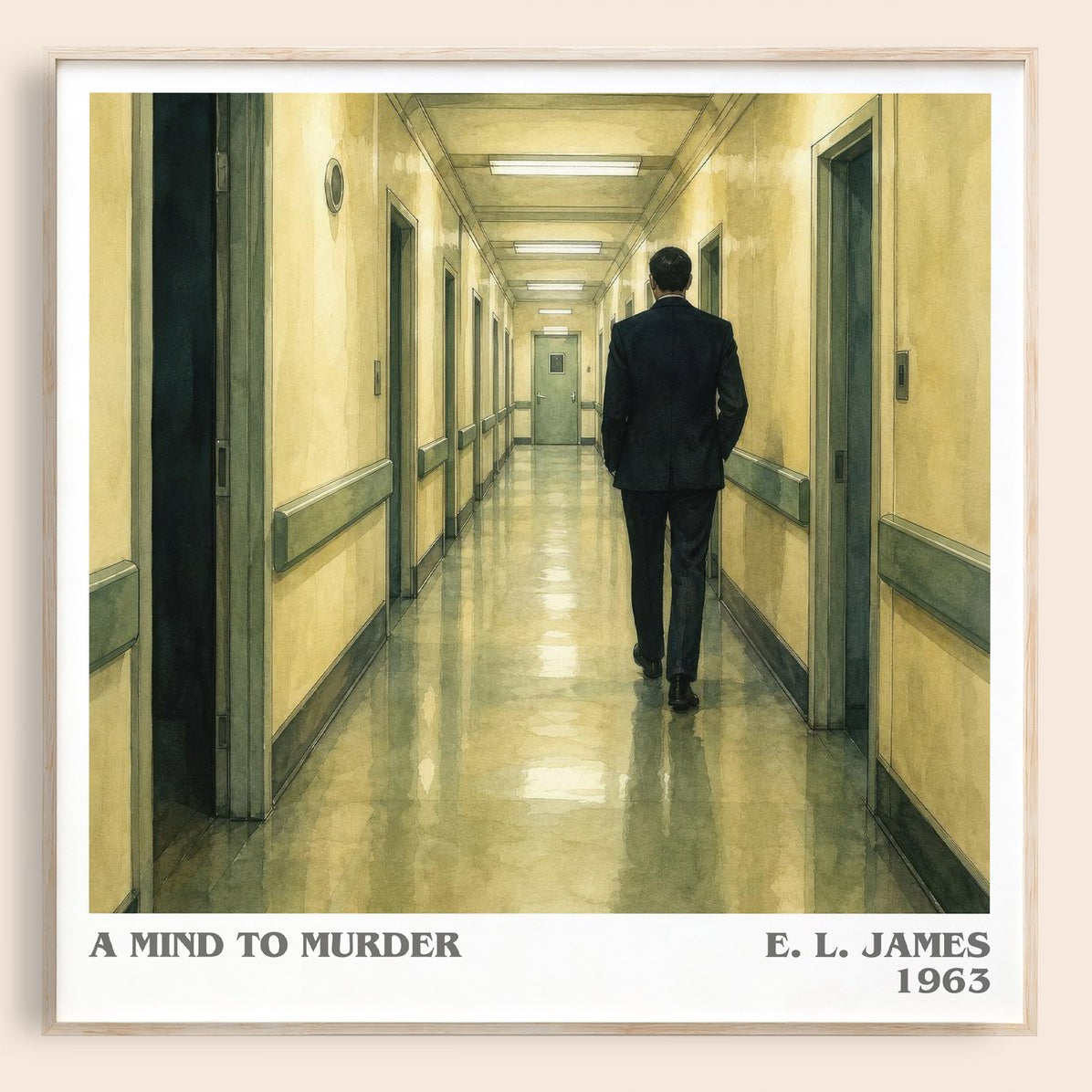 A Mind to Murder literary book poster by E. L. James – framed literary art print