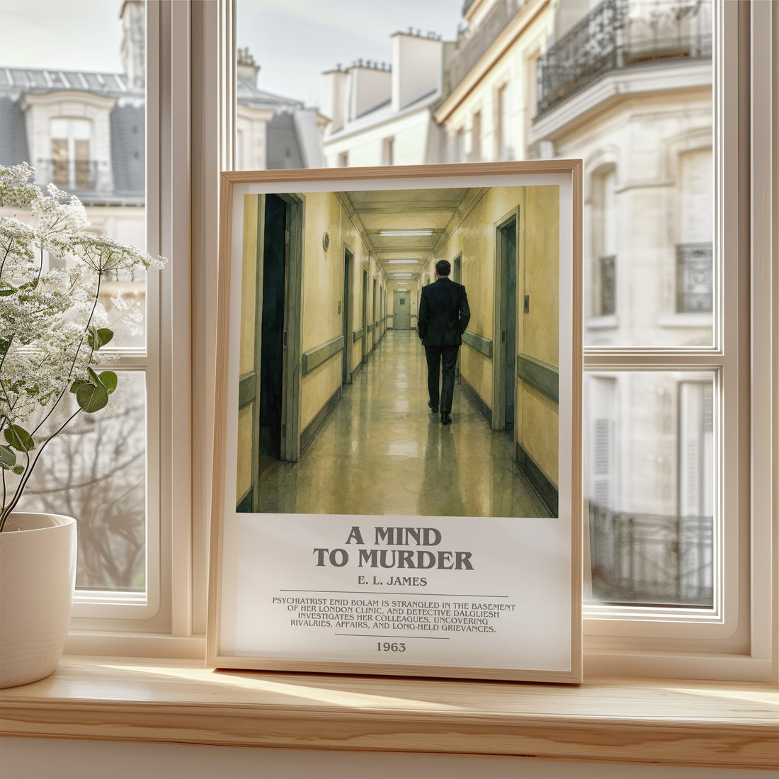 A Mind to Murder bookish poster colour and style options – E. L. James book art (mockup)