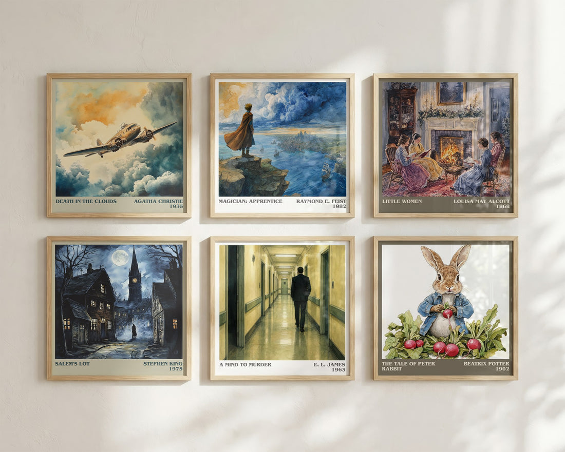 A Mind to Murder literary art print colour and style options – E. L. James book art