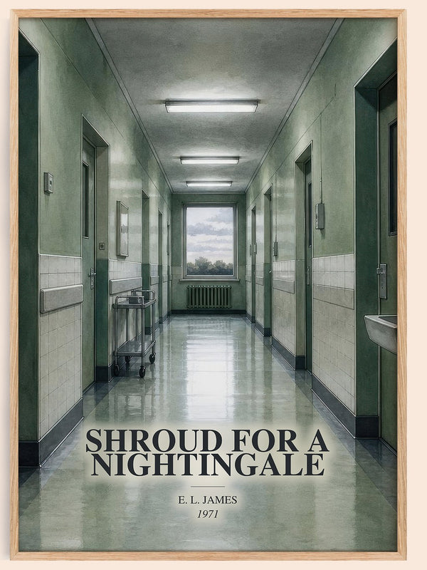 Shroud for a Nightingale watercolour book poster by E. L. James – framed literary art print