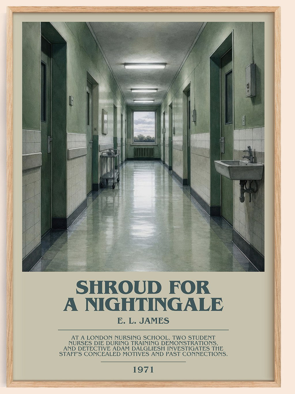 Shroud for a Nightingale bookish book poster by E. L. James – framed literary art print