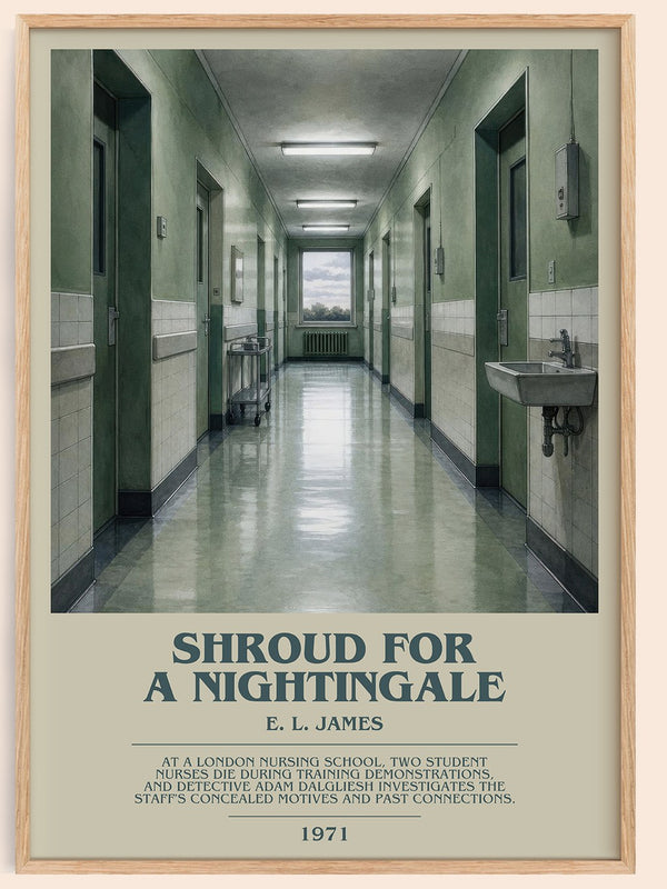 Shroud for a Nightingale bookish book poster by E. L. James – framed literary art print