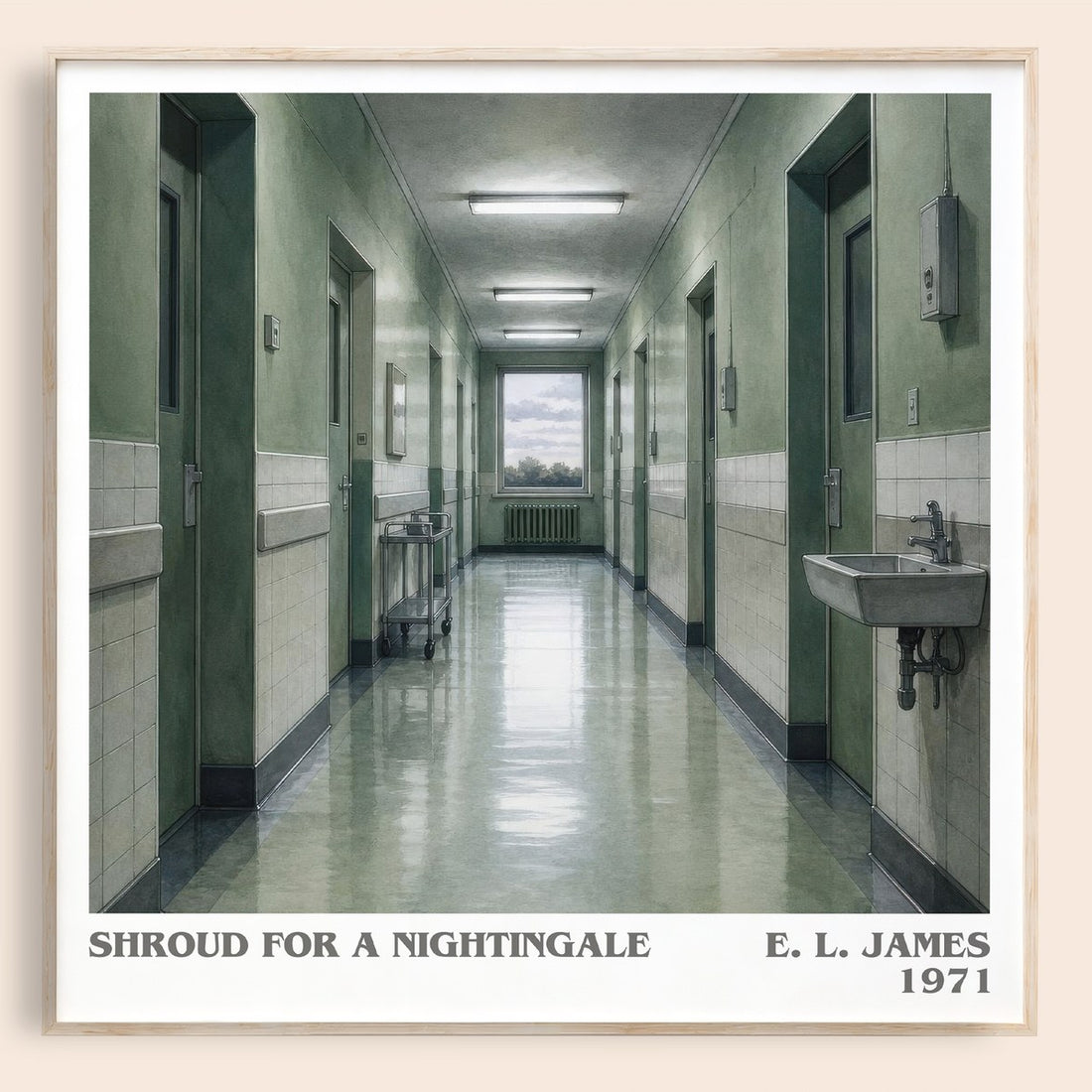 Shroud for a Nightingale literary book poster by E. L. James – framed literary art print