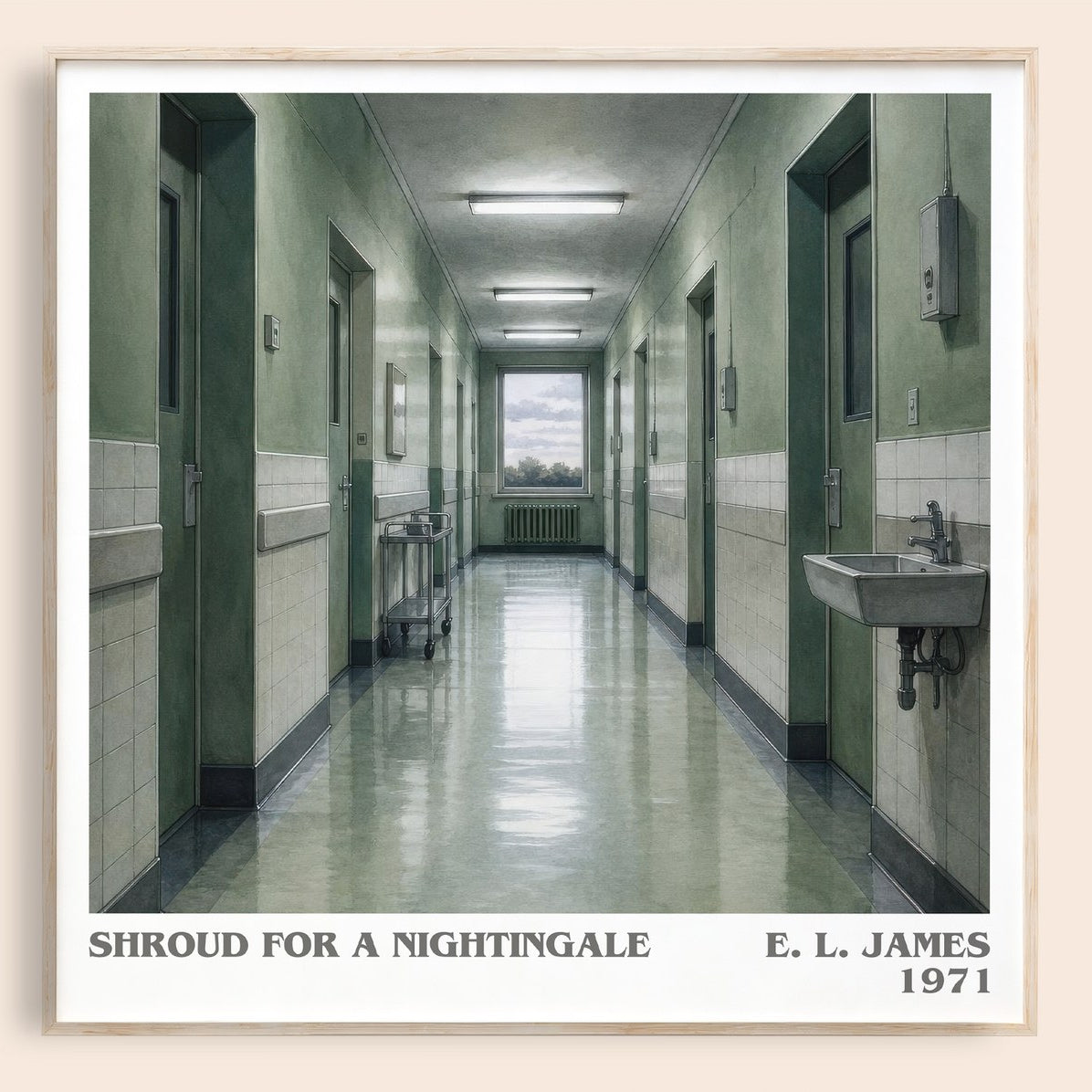 Shroud for a Nightingale literary book poster by E. L. James – framed literary art print