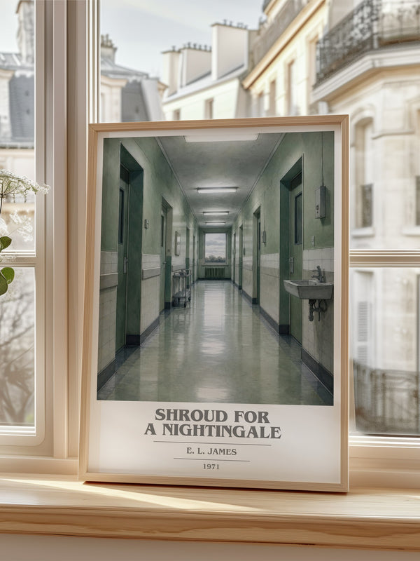 Shroud for a Nightingale book cover poster colour and style options – E. L. James book art