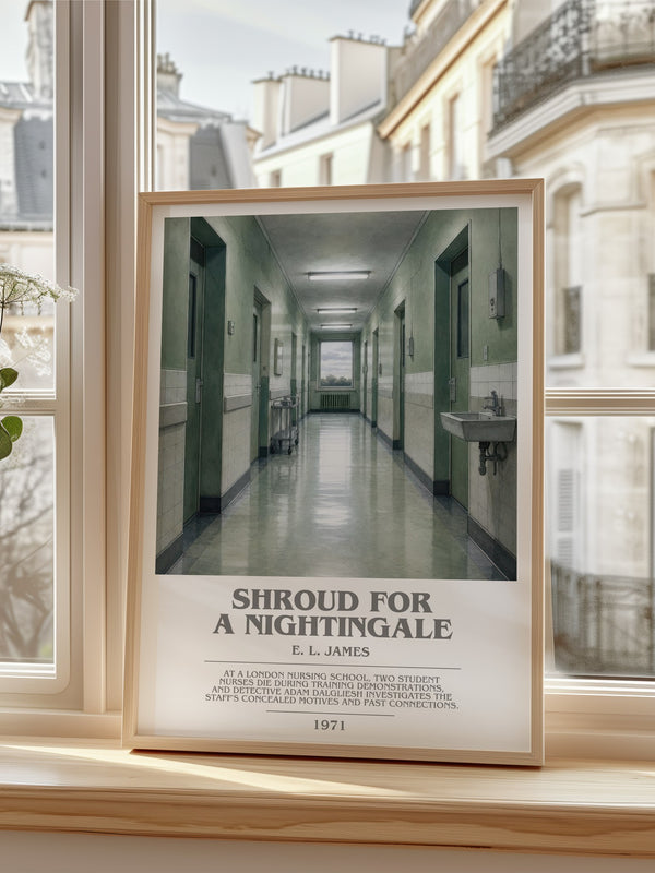 Shroud for a Nightingale bookish poster colour and style options – E. L. James book art