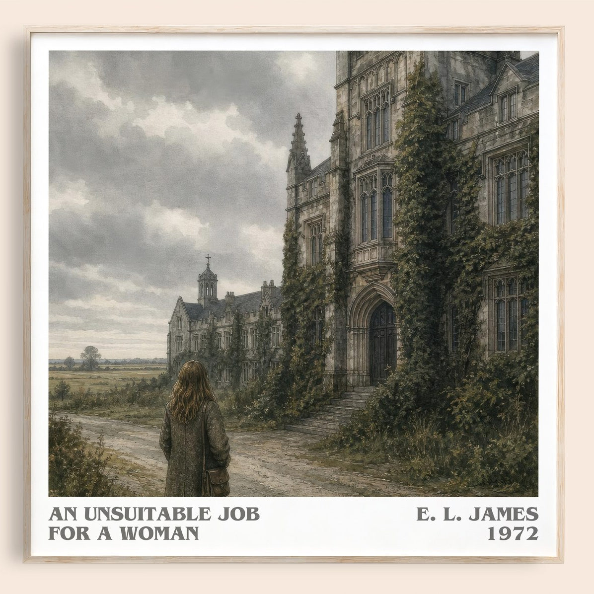 An Unsuitable Job for a Woman literary book poster by E. L. James – framed literary art print