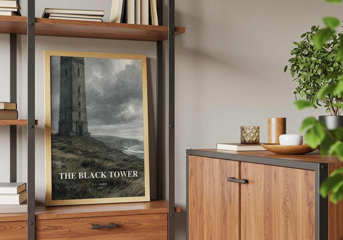 The Black Tower book watercolour illustration paper finish options – matte satin gloss
