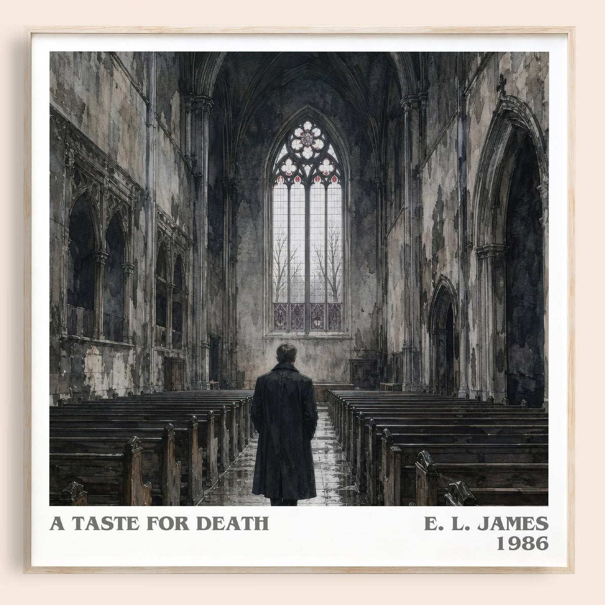 A Taste for Death literary book poster by E. L. James – framed literary art print