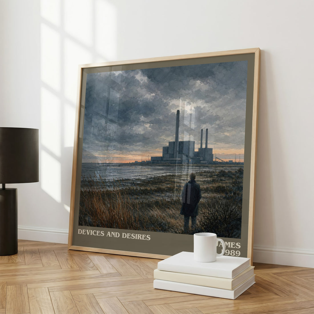 Devices and Desires literary print framed by window – literary home decor