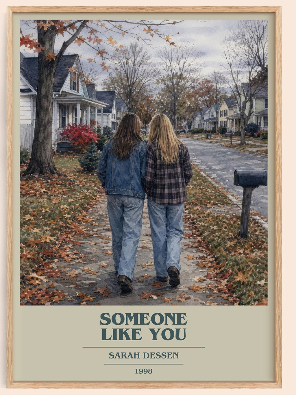 Someone Like You book cover book poster by Sarah Dessen – framed literary art print