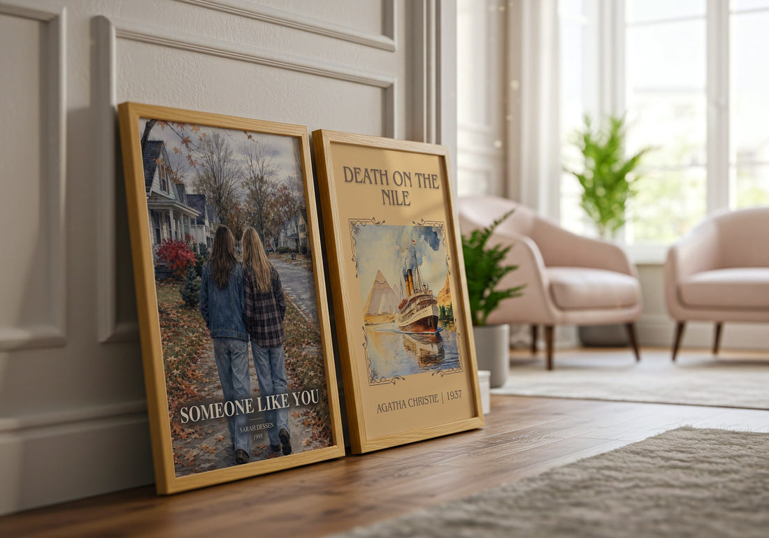 Someone Like You watercolour print framed by window – literary home decor