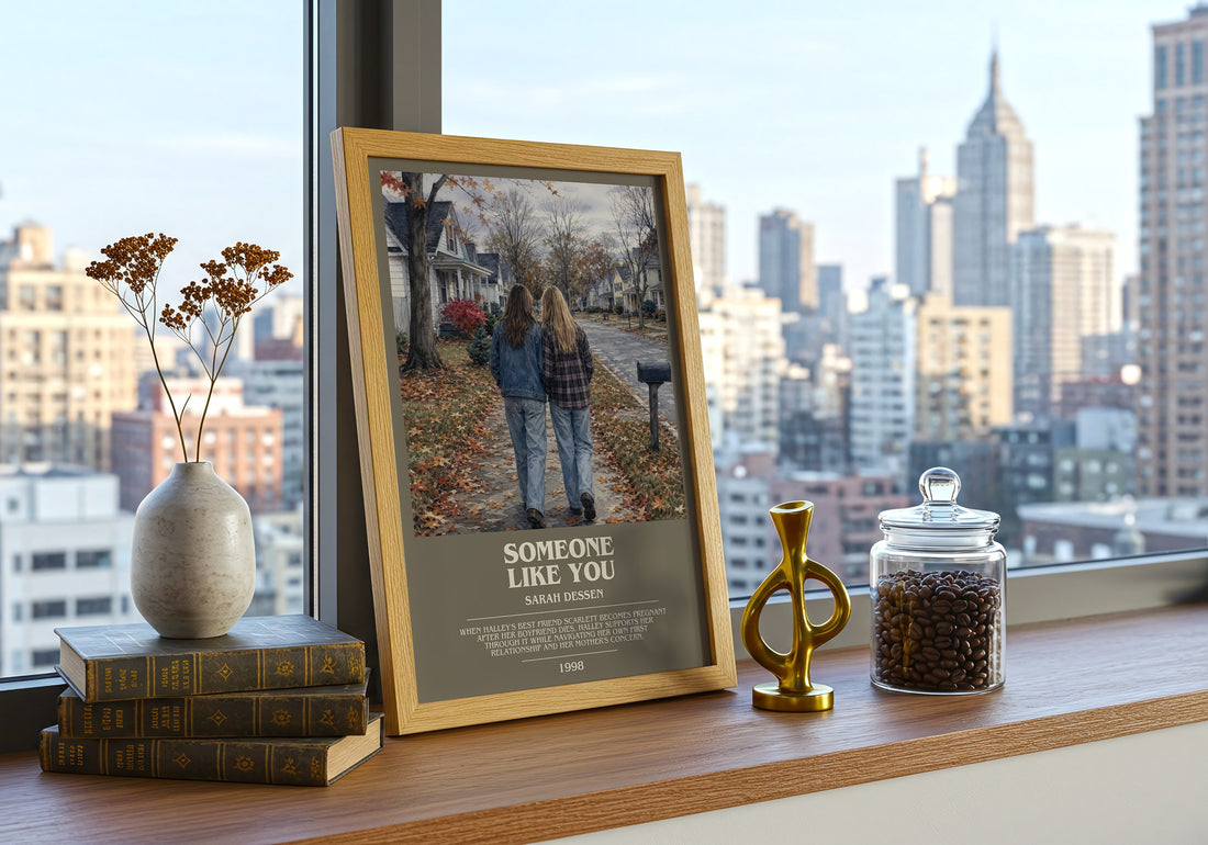 Someone Like You bookish print framed by window – literary home decor