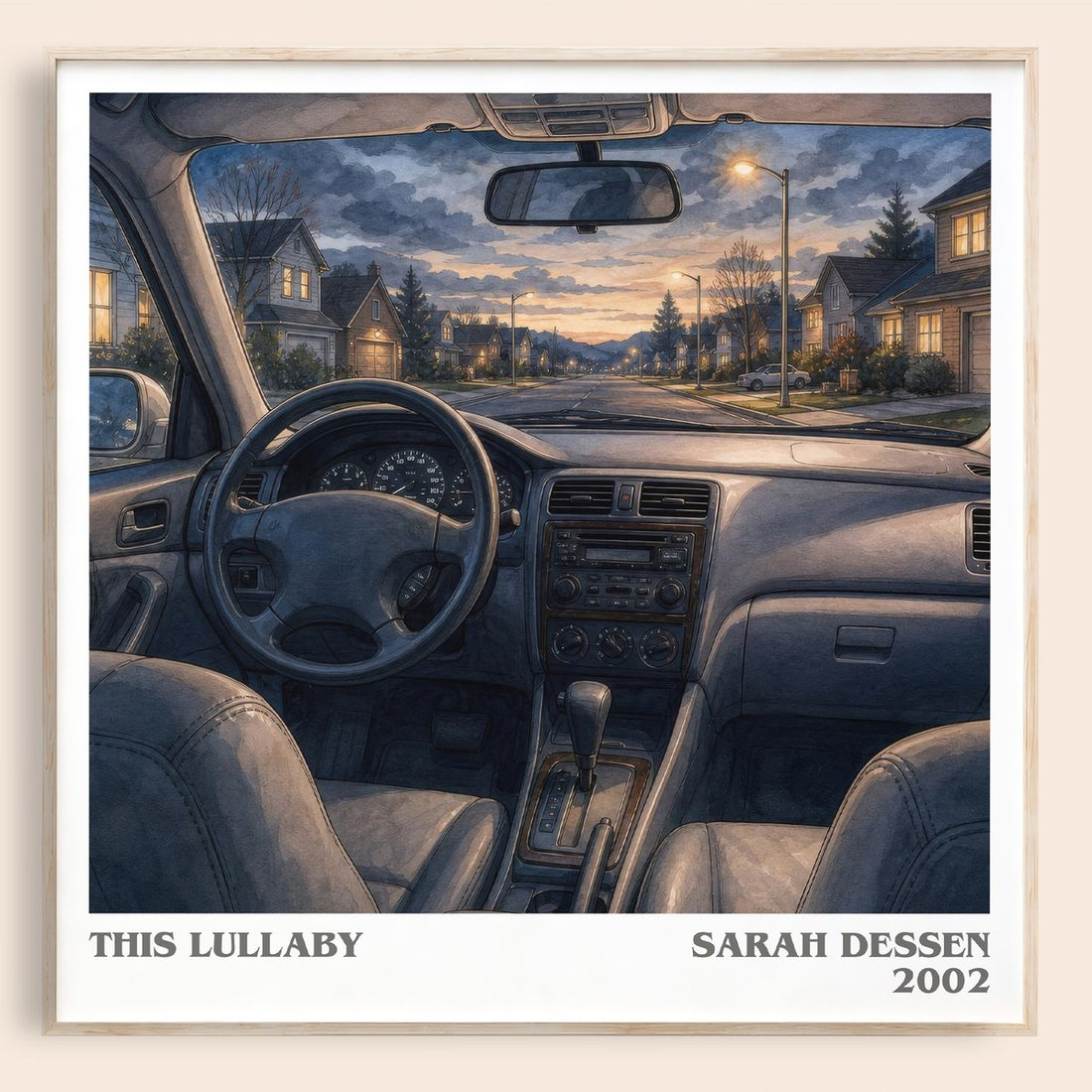 This Lullaby literary book poster by Sarah Dessen – framed literary art print