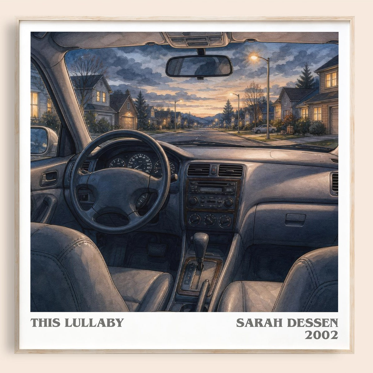 This Lullaby literary book poster by Sarah Dessen – framed literary art print