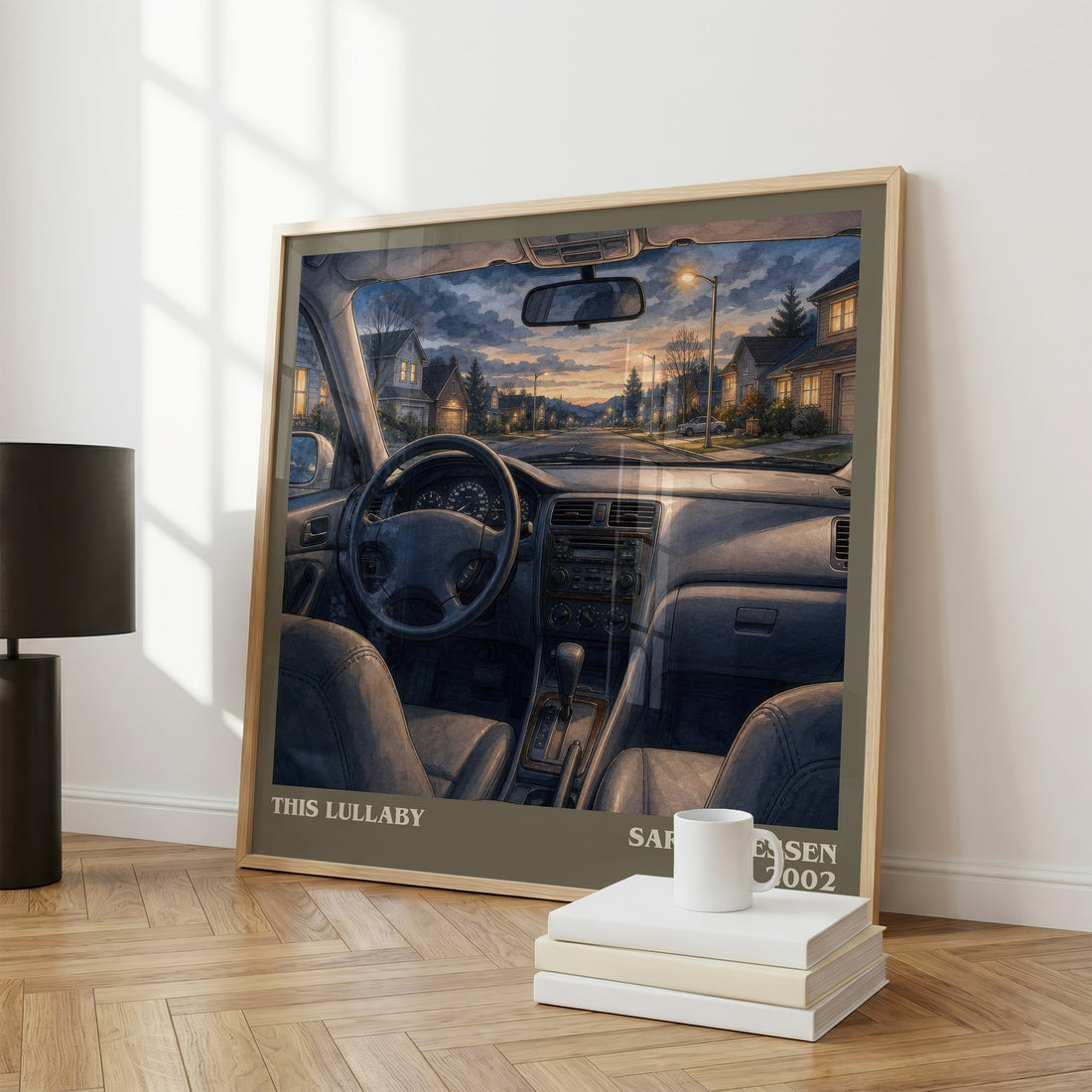 This Lullaby literary print framed by window – literary home decor