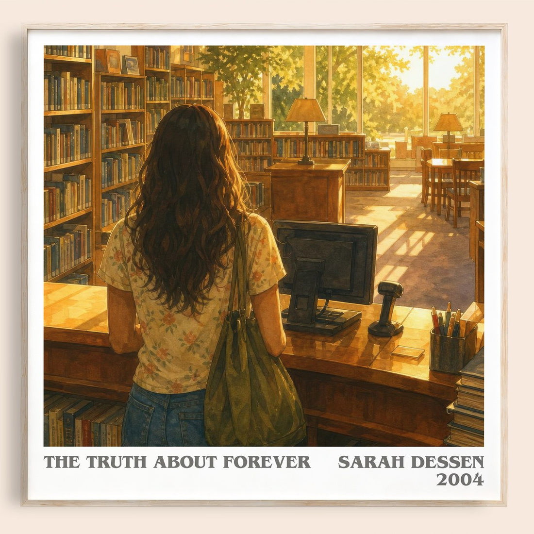 The Truth About Forever literary book poster by Sarah Dessen – framed literary art print