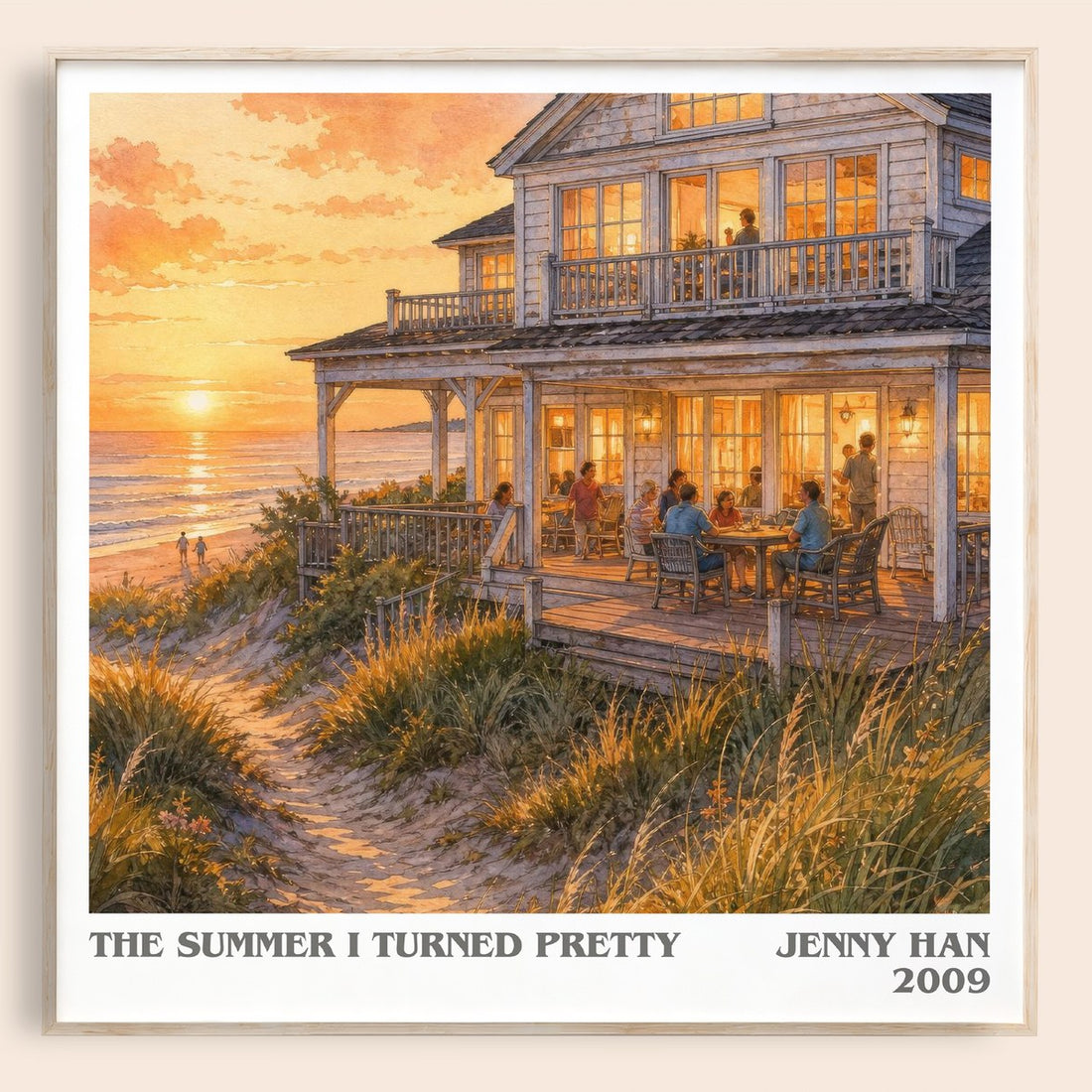 The Summer I Turned Pretty literary book poster by Jenny Han – framed literary art print