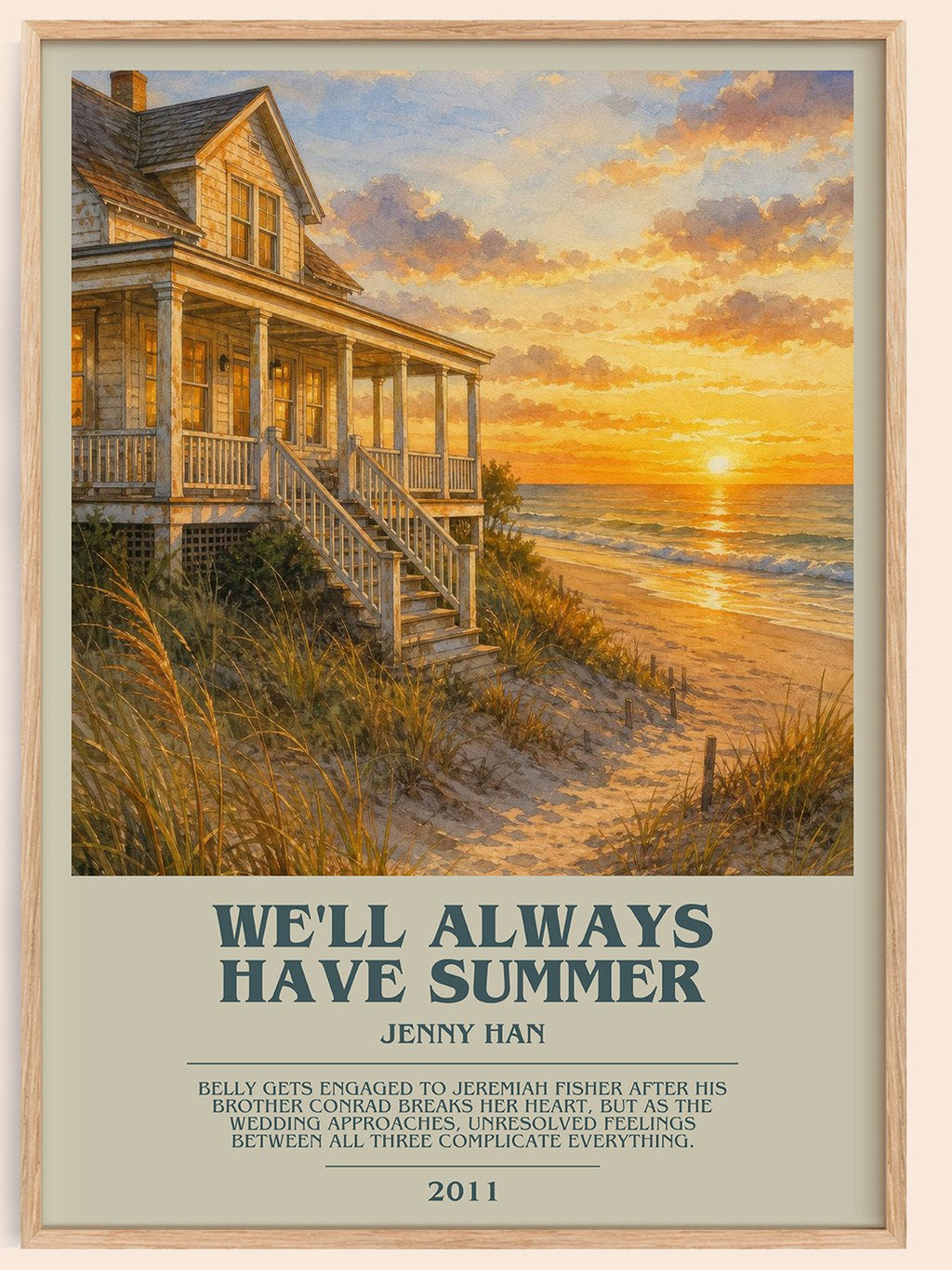 We'll Always Have Summer bookish book poster by Jenny Han – framed literary art print