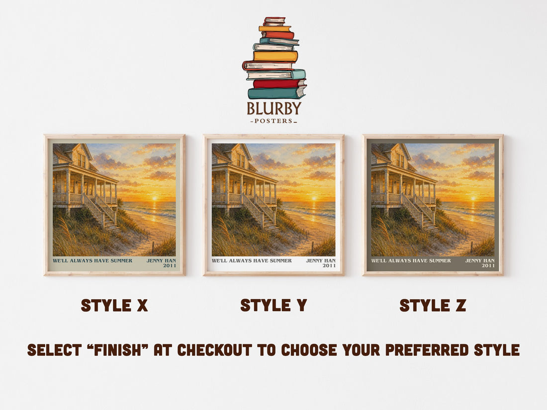 We'll Always Have Summer literary print in frame leaning in hallway – young adult wall art (mockup)