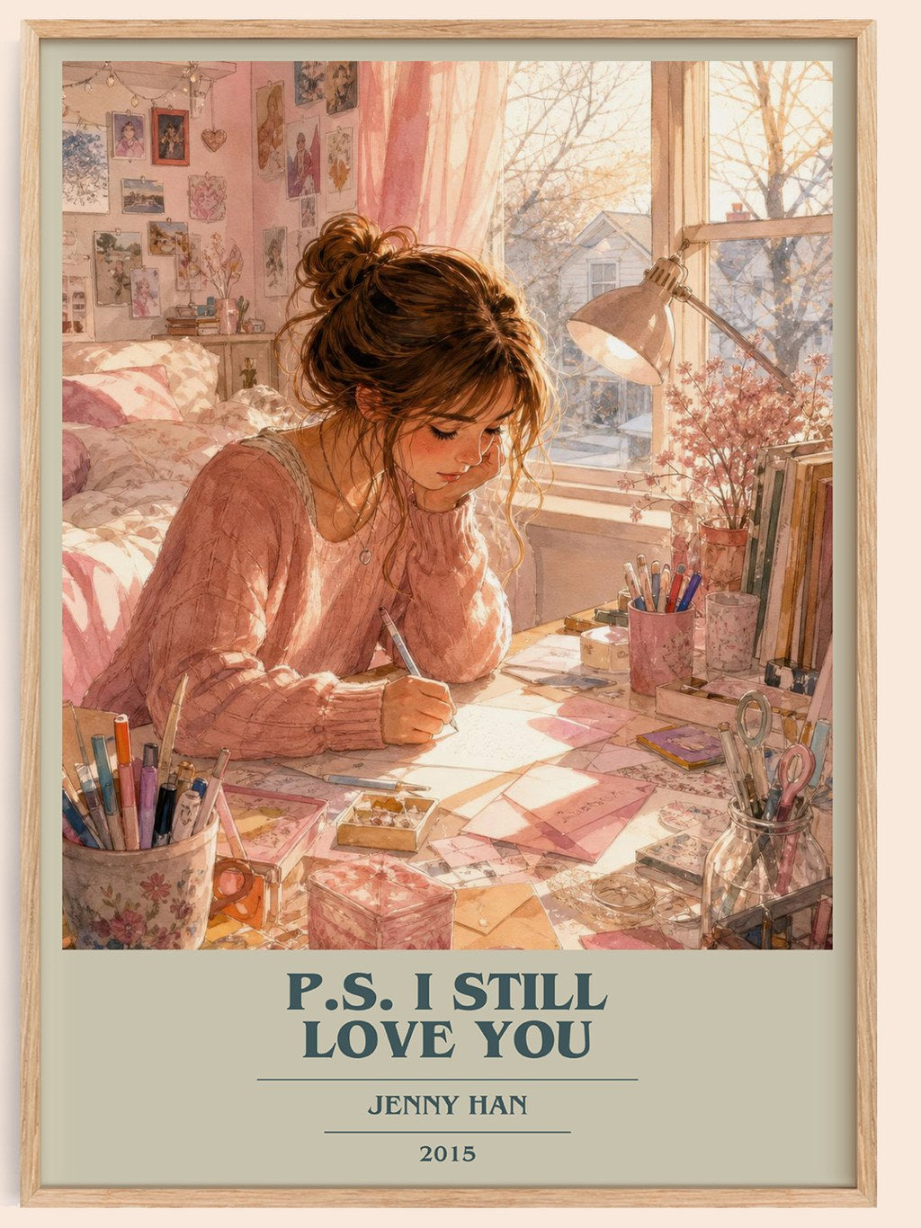 P.S. I Still Love You book cover book poster by Jenny Han – framed literary art print