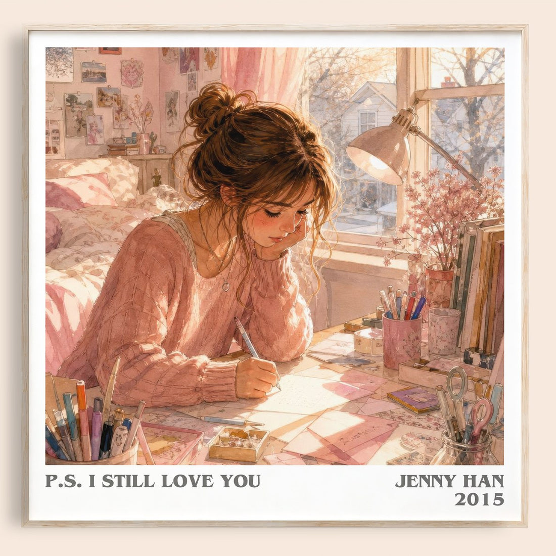 P.S. I Still Love You literary book poster by Jenny Han – framed literary art print