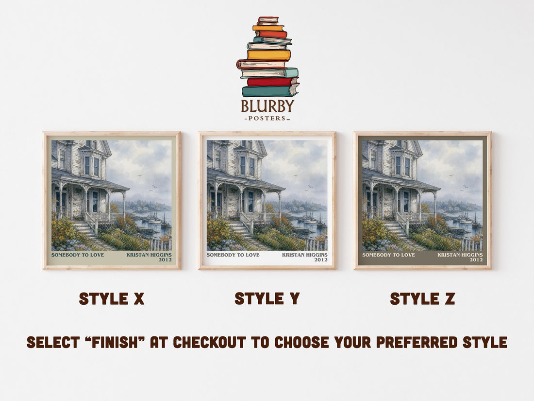 Somebody to Love literary print in frame leaning in hallway – romance wall art (mockup)