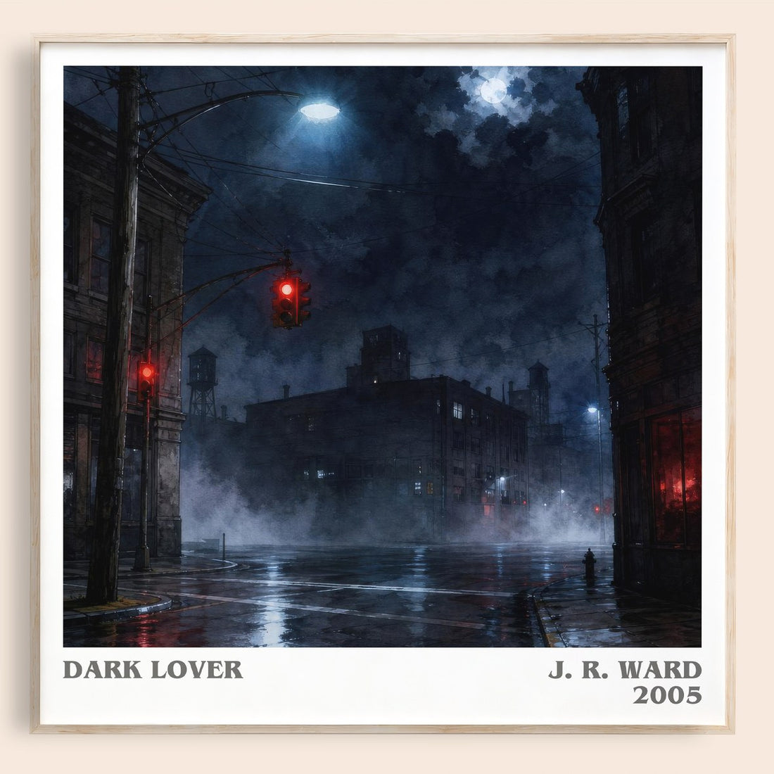 Dark Lover literary book poster by J. R. Ward – framed literary art print
