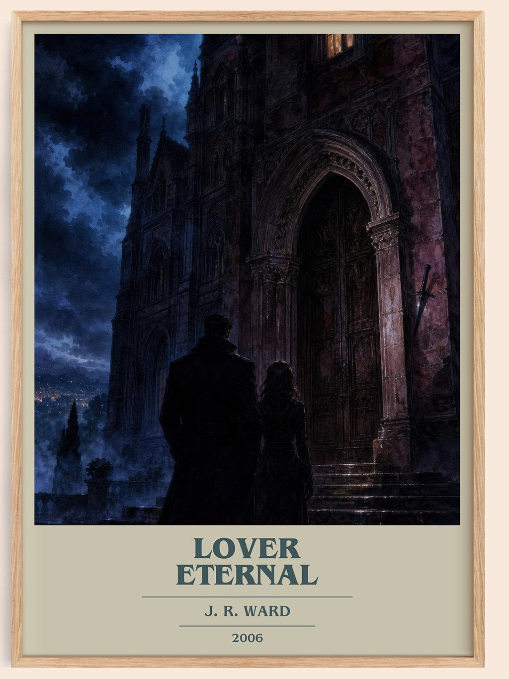 Lover Eternal book cover book poster by J. R. Ward – framed literary art print