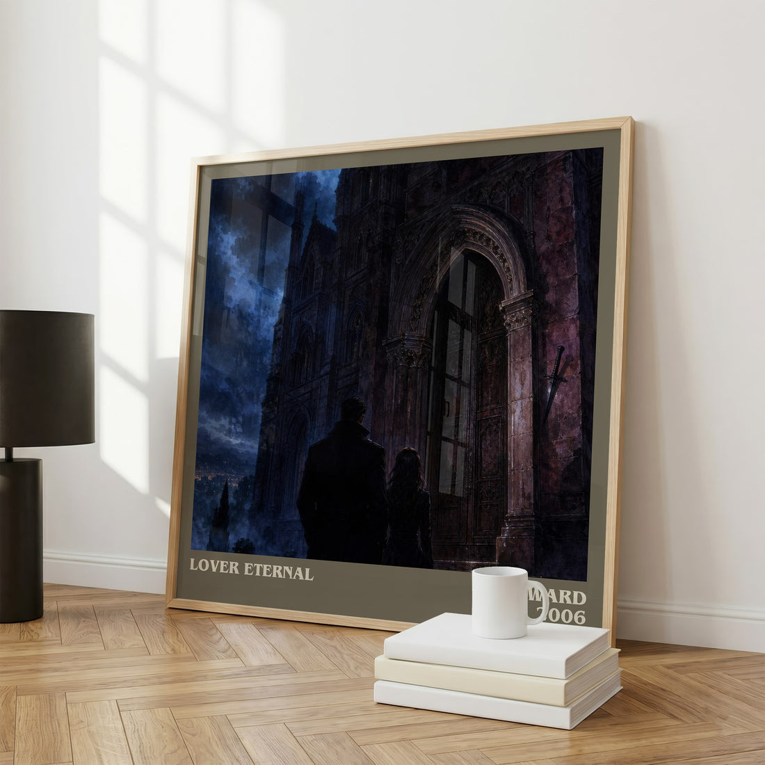 Lover Eternal literary print framed by window – literary home decor
