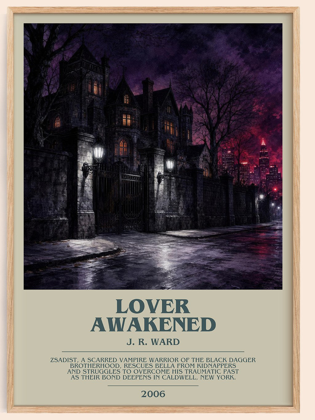 Lover Awakened bookish book poster by J. R. Ward – framed literary art print