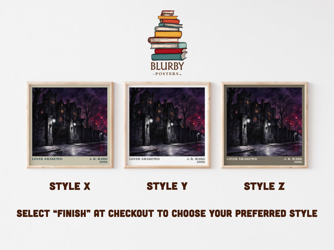 Lover Awakened literary print in frame leaning in hallway – romance wall art (mockup)